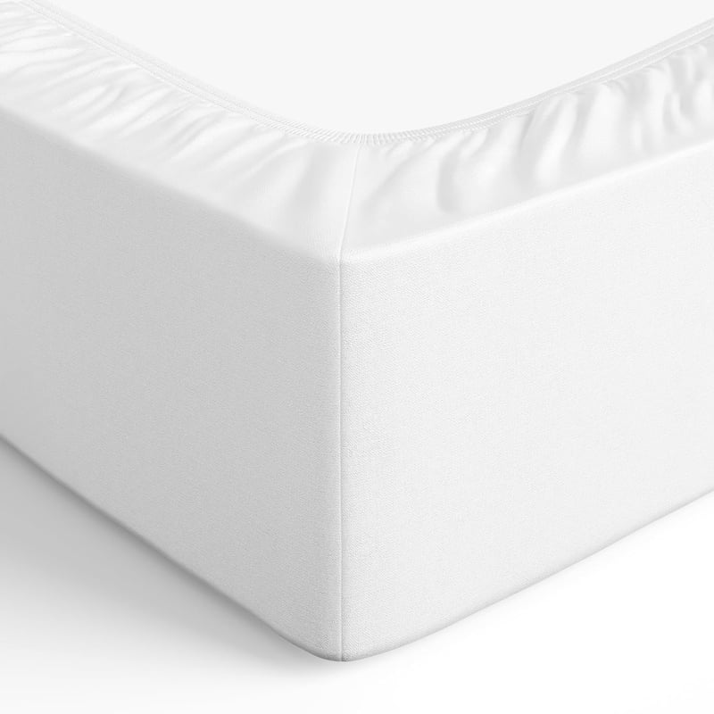 Amazon Basics Mikroszálas Gumis Lepedő Fehér 200x200x30cm - 200 x 200 x 30 cm, White, Fitted sheet