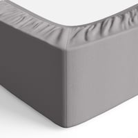 Napínacia plachta z mikrovlákna Amazon Basics, tmavosivá, 140 x 200 cm, výška matraca max. 30 cm 5