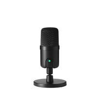 Mini USB kondenzátorový mikrofón Amazon Basics na streamovanie, hranie hier a podcasting, s kardioidnou charakteristikou, čierny 1