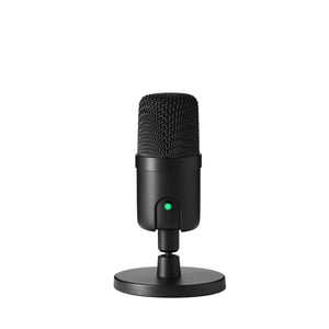 Amazon Basics mini USB kondenzatorski mikrofon za streaming, gaming i podcasting, s kardioidnim uzorkom snimanja, crni