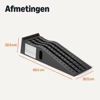 Plastové nájazdové rampy Amazon Basics, 2948 kg/pár, protišmykové – čierne – 2 ks 5