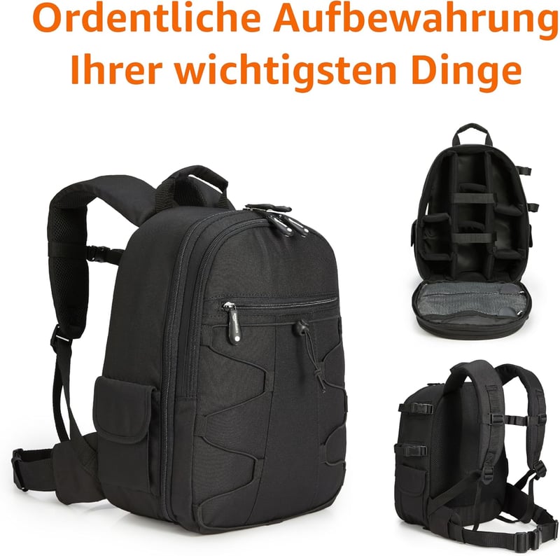 Amazon Basics nagy fotós hátizsák vízálló párnázott DSLR fényképezőgéphez