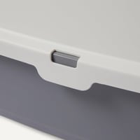 Otvorená toaleta pre mačky Amazon Basics s lopatkou, bielo-sivá, 50,5 x 38 x 20 cm, jednoduchá údržba 3