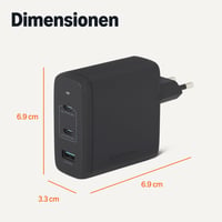 Nabíjačka do siete Amazon Basics Nano GaN USB-C 120W, 3 porty – čierna 5