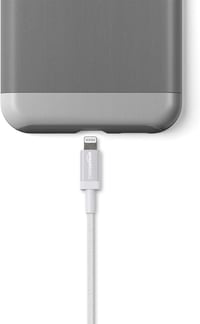 Amazon Basics MFi-tanúsított nylon fonott Lightning–USB-A töltőkábel - ezüst - 0,9 m 6