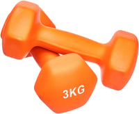 Set gantere din neopren Amazon Basics, 6 livre (aprox. 2,7 kg), portocaliu, hexagonale, pentru antrenament de forță și cursuri de fitness 4