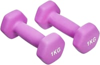 Pár neoprénových činiek Amazon Basics - ružové - 2 kg 1