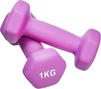 Pár neoprénových činiek Amazon Basics - ružové - 2 kg 2