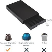 Zásuvkový zásobník na kávové kapsule Amazon Basics pre Nespresso Original, 50 kapsúl, plast, čierna, 37,8x23,1x5,1 cm, nosnosť 4,5 kg 5