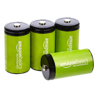 Nabíjateľné NiMH batérie Amazon Basics typu D (veľké mono), 10 000 mAh, 4 ks, až 1000 nabíjacích cyklov, prednabité 1