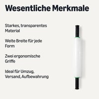 Napínacia baliaca fólia Amazon Basics s 2 rukoväťami – priehľadná – 38,1 cm x 304,8 m 2