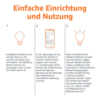 Inteligentná LED žiarovka Amazon Basics E27 8W (60W) stmievateľná, teplé biele svetlo, kompatibilná s Alexa, 1 ks 5