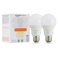 Amazon Basics pametna LED žarulja E27 s mogućnošću prigušivanja, toplo bijela, 8W (60W), kompatibilna s Alexom, 2 kom. 1