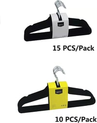 Amazon Basics Öltöny és Ruhaakasztó Szett - Pack of 50, Black, Without tie clip 5
