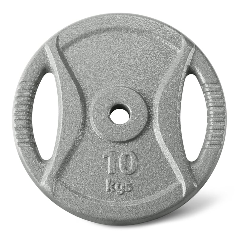 Liatinový kotúč Amazon Basics 10 kg, protišmykový, priemer otvoru 2,5 cm, antracitová sivá, 1 kus