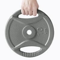 Liatinový kotúč Amazon Basics 10 kg, protišmykový, priemer otvoru 2,5 cm, antracitová sivá, 1 kus 3