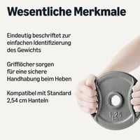Liatinový kotúč Amazon Basics s úchytom, 2,54 cm – súprava 4 x 1,25 kg na cvičenie 2