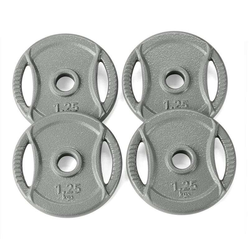 Liatinový kotúč Amazon Basics s úchytom, 2,54 cm – súprava 4 x 1,25 kg na cvičenie