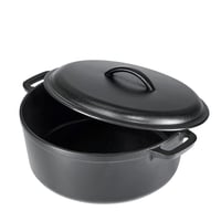 Liatinový pekáč Amazon Basics s dvoma rukoväťami, 6,62 l, čierny – na pečenie, grilovanie, dusenie a zapekanie 2
