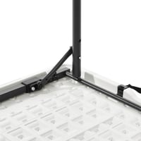 Skladací stôl Amazon Basics, biely, výškovo nastaviteľný do 4 polôh, prenosný, na kempovanie a piknik, do interiéru aj exteriéru, 121,4 x 60,7 x 86,1 cm 5