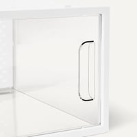 Skladací a stohovateľný box na topánky Amazon Basics, veľkosť L, priehľadný, 12-dielna súprava 4