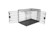 Amazon Basics összecsukható fém drótháló kutyakennel dupla ajtóval, aljcálcával, fekete, 122 x 76 x 83 cm 1