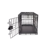 Skladacia kovová drôtená klietka pre psov Amazon Basics s jednými dvierkami a podnosom, čierna, 56 x 33 x 41 cm 4