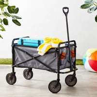 Skladací záhradný vozík Amazon Basics s ochranným krytom, sivý, 70,1 x 103,9 x 50,8 cm, nosnosť 120 kg 5