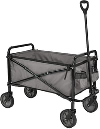 Skladací záhradný vozík Amazon Basics s ochranným krytom, sivý, 70,1 x 103,9 x 50,8 cm, nosnosť 120 kg 1