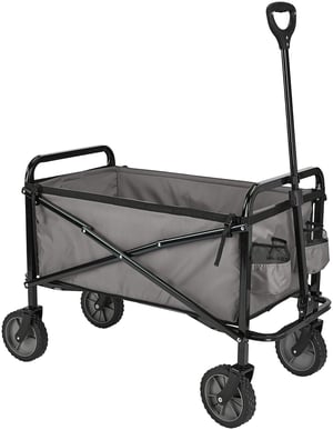 Sklopiva vrtna kolica Amazon Basics sa zaštitnom navlakom, siva, 70,1 x 103,9 x 50,8 cm, nosivost 120 kg