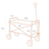 Skladací záhradný vozík Amazon Basics s ochranným krytom, sivý, 70,1 x 103,9 x 50,8 cm, nosnosť 120 kg 4