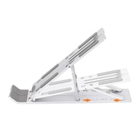 Suport pliabil pentru laptop Amazon Basics, reglabil pe 6 înălțimi, pentru laptopuri de 25,4-39,6 cm (10-15,6 inchi), ergonomic, portabil, argintiu 4