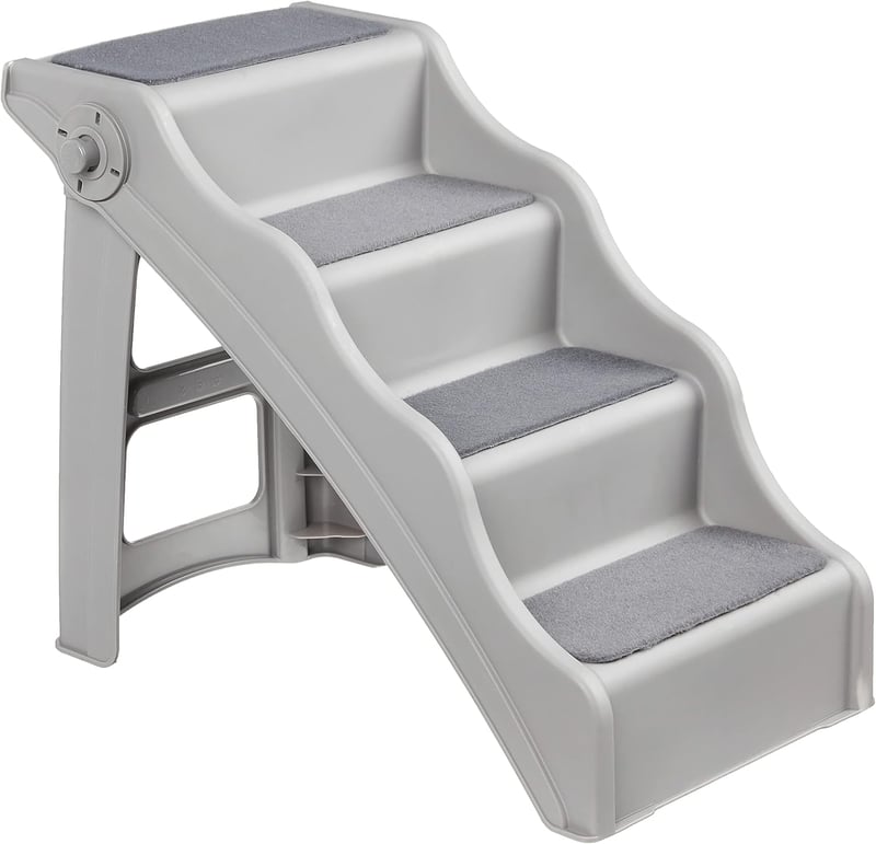 Amazon Basics Összecsukható Lépcsőfok Kutyáknak és Macskáknak, Szürke 60x40x50cm - gray