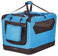 Geantă de transport pliabilă pentru animale de companie Amazon Basics – 66 cm, albastru – Pentru pisici și câini 1