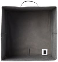 Amazon Basics sklopiva platnena kocka za pohranu s ručkom, 33x33x33 cm, bijelo/sivo prugasta, 6 komada 2
