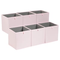 Skladací látkový úložný box Amazon Basics, 6 ks, pivóniová ružová, 33 x 38 x 33 cm 1