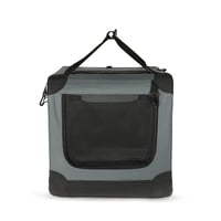Amazon Basics sklopivi putni kavez s 4 vrata za pse, mačke, kuniće i kućne ljubimce, siva, veličina M 76x54x54 cm 5