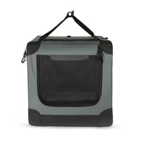 Amazon Basics Összecsukható Utazó Kennel 4 Ajtóval Macskáknak Kutyáknak Nyulaknak Szürke L 91x61x61 cm 5