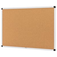 Avizier din plută Amazon Basics cu ramă din aluminiu, dreptunghiular, 90 x 60 cm, argintiu 1