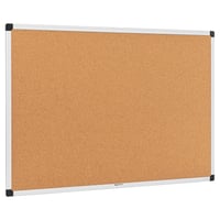 Avizier din plută Amazon Basics cu ramă din aluminiu, dreptunghiular, 90 x 60 cm, argintiu 10