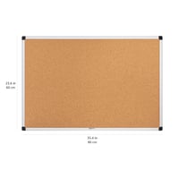 Avizier din plută Amazon Basics cu ramă din aluminiu, dreptunghiular, 90 x 60 cm, argintiu 4