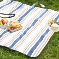 Pătură de picnic Amazon Basics cu bază impermeabilă, dungi marine, 200 x 200 cm, pătură de camping 2