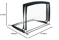 Súprava 2 ks prenosných skladacích futbalových bránok Amazon Basics, 121 x 91 cm, tréningové bránky do záhrady so sieťou a taškou, čierne 6