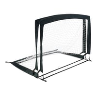 Súprava 2 ks prenosných skladacích futbalových bránok Amazon Basics, 121 x 91 cm, tréningové bránky do záhrady so sieťou a taškou, čierne 1