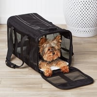 Geantă de transport moale Amazon Basics pentru animale de companie, câini, negru, mărime mare, 50 x 30,4 x 30,4 cm 5