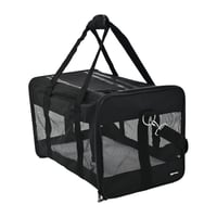 Geantă de transport moale Amazon Basics pentru animale de companie, câini, negru, mărime mare, 50 x 30,4 x 30,4 cm 1