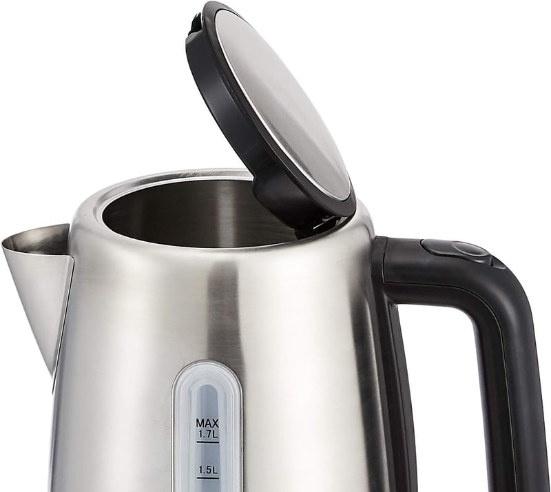 Amazon Basics Rozsdamentes Acél Hordozható Vízforraló 1.7L Ezüst
