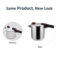 Amazon Basics nerezový tlakový hrniec s naparovacím košom a náhradným silikónovým tesnením, 9-litrový hrniec na varenie pod tlakom 5