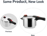 Amazon Basics rozsdamentes acél nyomásfőző gőzöléssel, indukciós, 6 liter, ezüst 5