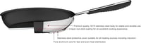 Amazon Basics rozsdamentes acél tapadásmentes serpenyő 20 cm indukciós - 20 cm, Non-stick 2